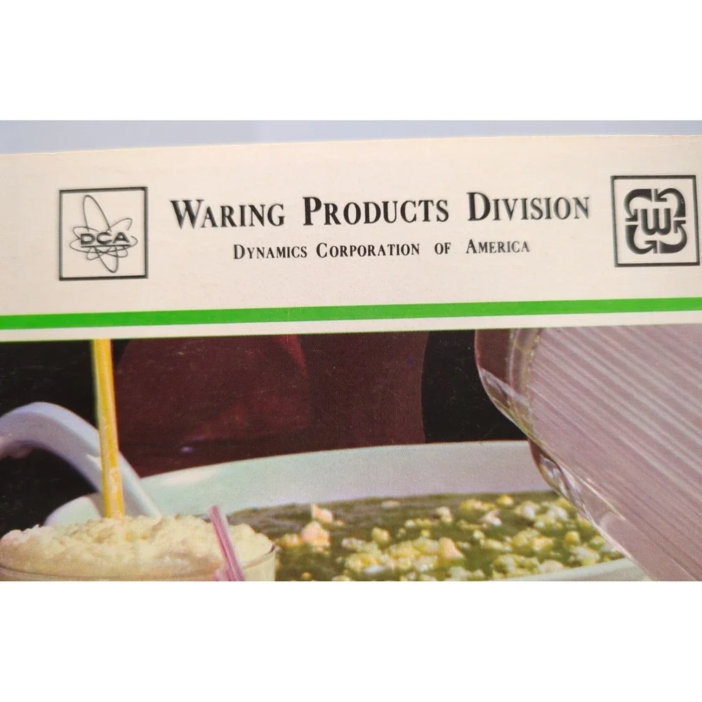 1968 Waring‎ Cook Book For The 8 Push Button Blender Vintage Recipe Owner Manual